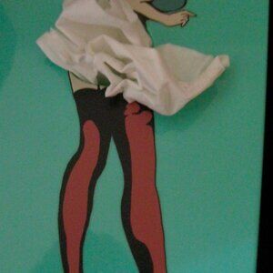 UNIQUE  "CAN CAN GIRL" TISSUE HOLDER-VERY RARE AND AWESOME!